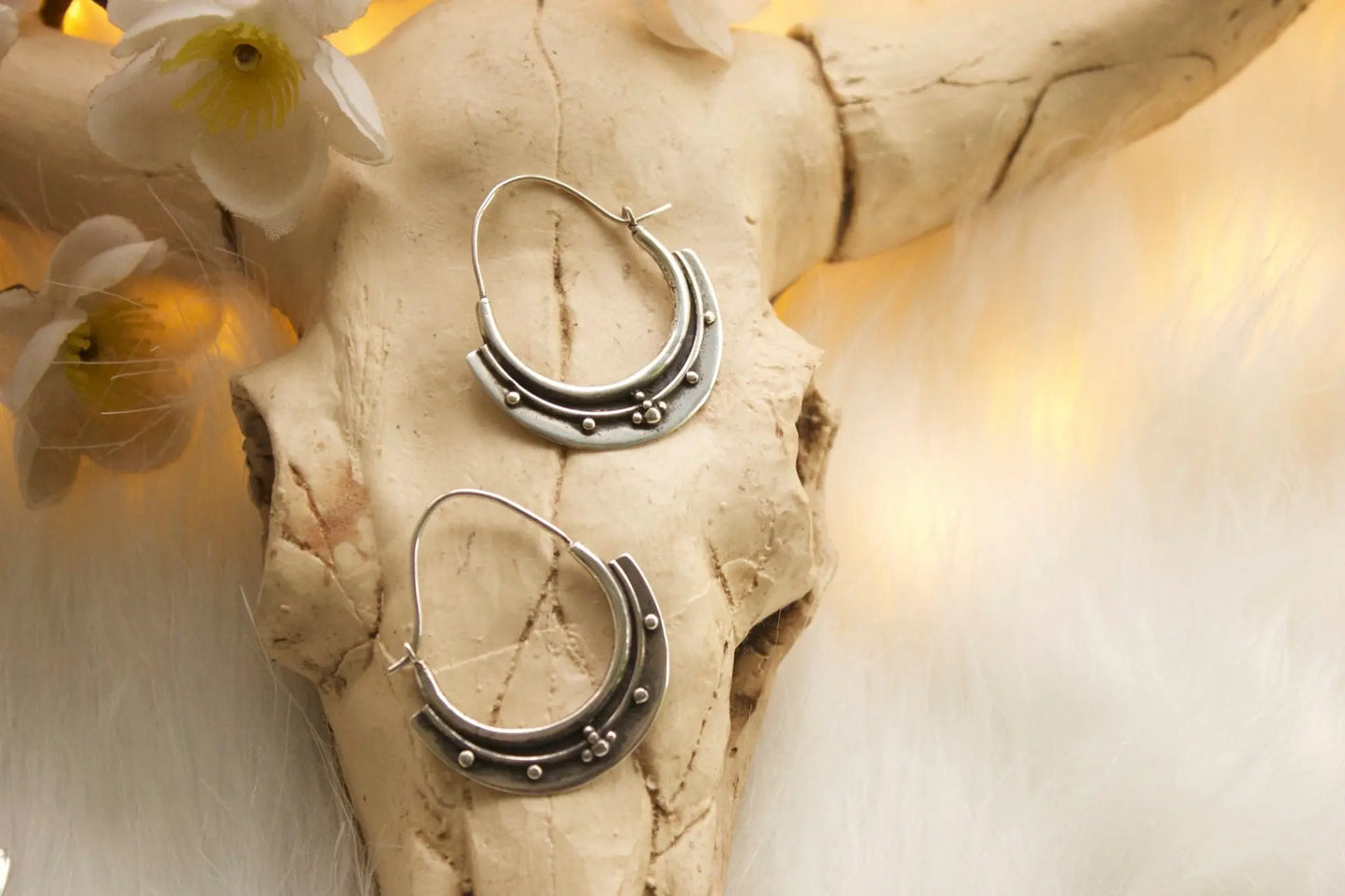 Tethys Hoop Earrings Mena.K Jewelry