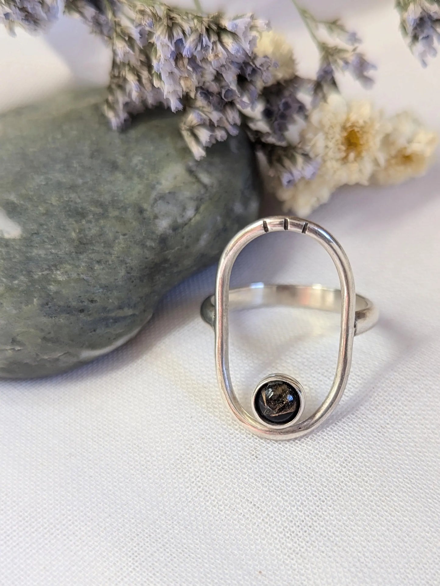 Sterling Silver Obsidian Ring AnaJo Designs