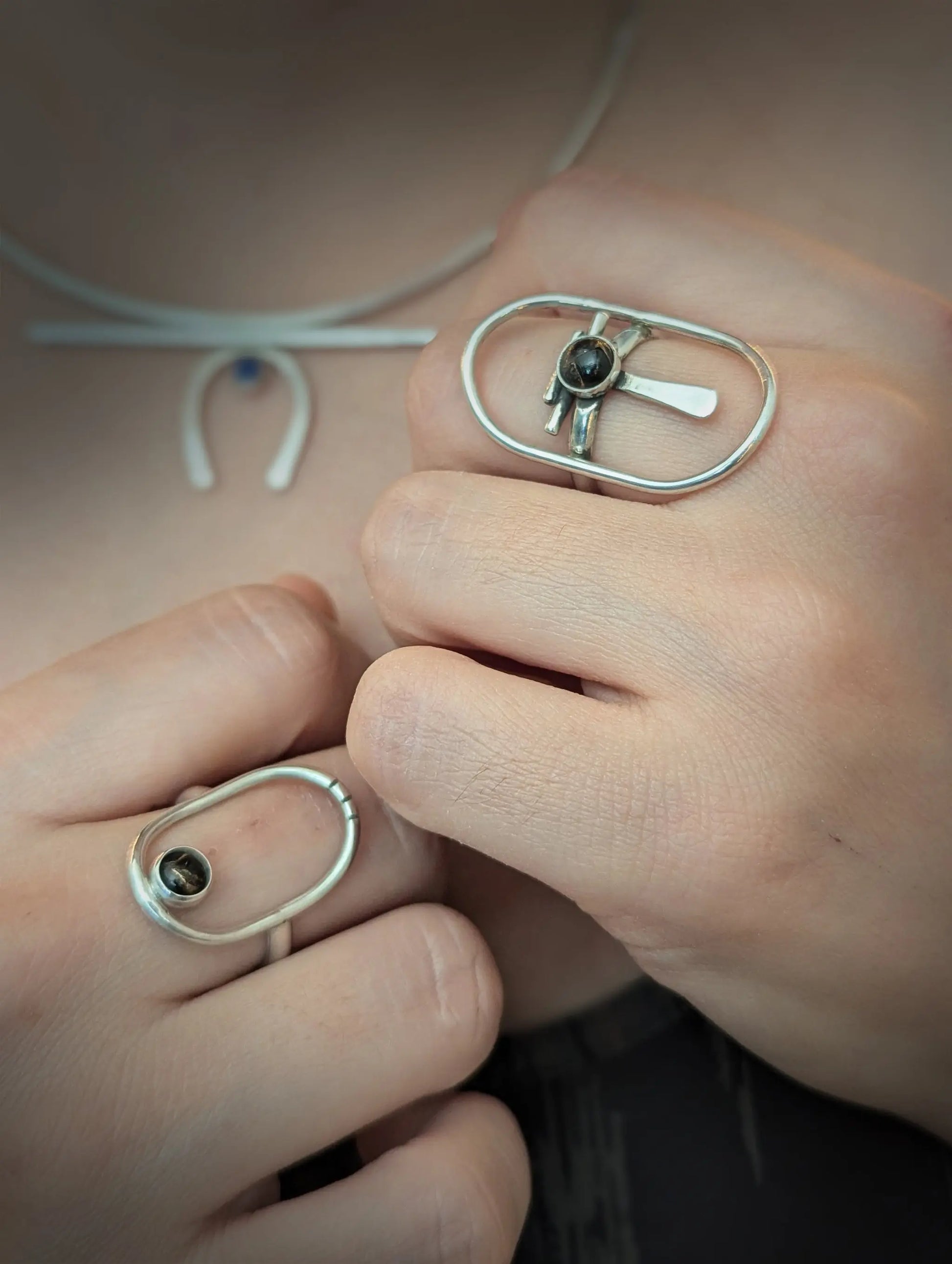 Sterling Silver Obsidian Ring AnaJo Designs